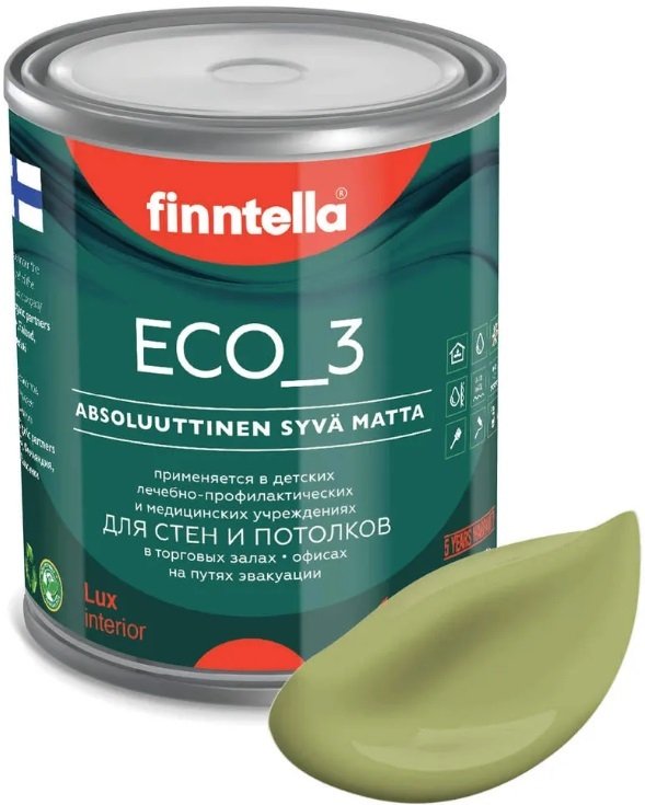 

Краска Finntella Eco 3 Wash and Clean Metsa F-08-1-1-LG84 0.9 л (зеленый)