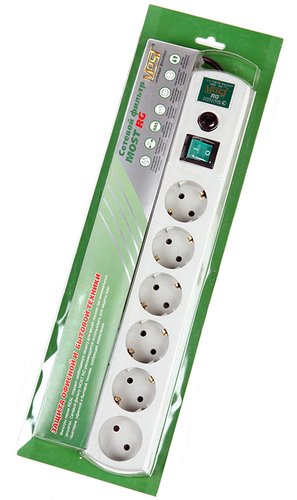 Сетевой фильтр Most RG-6 (10м, 6 розеток, белый)