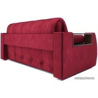 Диван Мебель-АРС Аккордеон Барон №3 (бархат, красный Star Velvet 3 Dark Red)