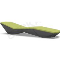 Шезлонг Berkano Quaro с подушками (черный/зеленый)