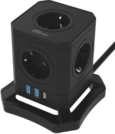 Сетевой фильтр Ritmix RM-352PD (черный)