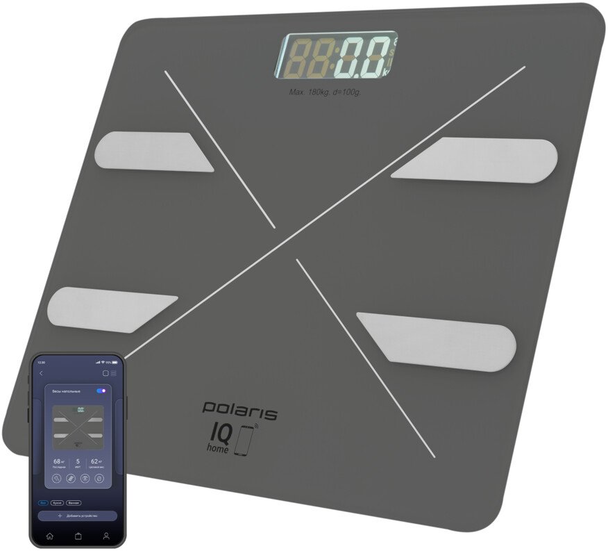 Умные напольные весы Polaris PWS 1898 IQ Home (графит)
