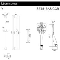 Душевой гарнитур  Whitecross SET51BASICCR (хром)
