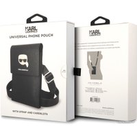 Сумка через плечо CG Mobile Karl Lagerfeld Wallet Phone Bag PU Saffiano Metal Karl head KLWBSAKHPK (черный)