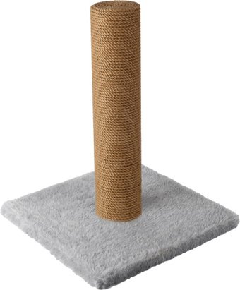 Когтеточка Leader Toys Столбик с квадратной платформой с кошачьей мятой МТ14024 (серый)