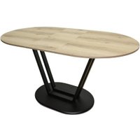 Кухонный стол Древпром Гарден М158 ДП1-03-14 120-150x80 (делано/черный матовый) в Могилеве