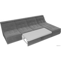 Модульный диван Лига диванов Холидей люкс 105557 (велюр, серый)