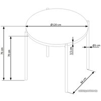 Кухонный стол Halmar Morgan (дуб золотой/черный)
