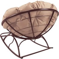 Кресло-качалка M-Group Папасан 12710201 (коричневый/бежевая подушка)