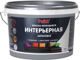 Краска Palizh Акриловая интерьерная моющаяся 3.7 кг (кварц)