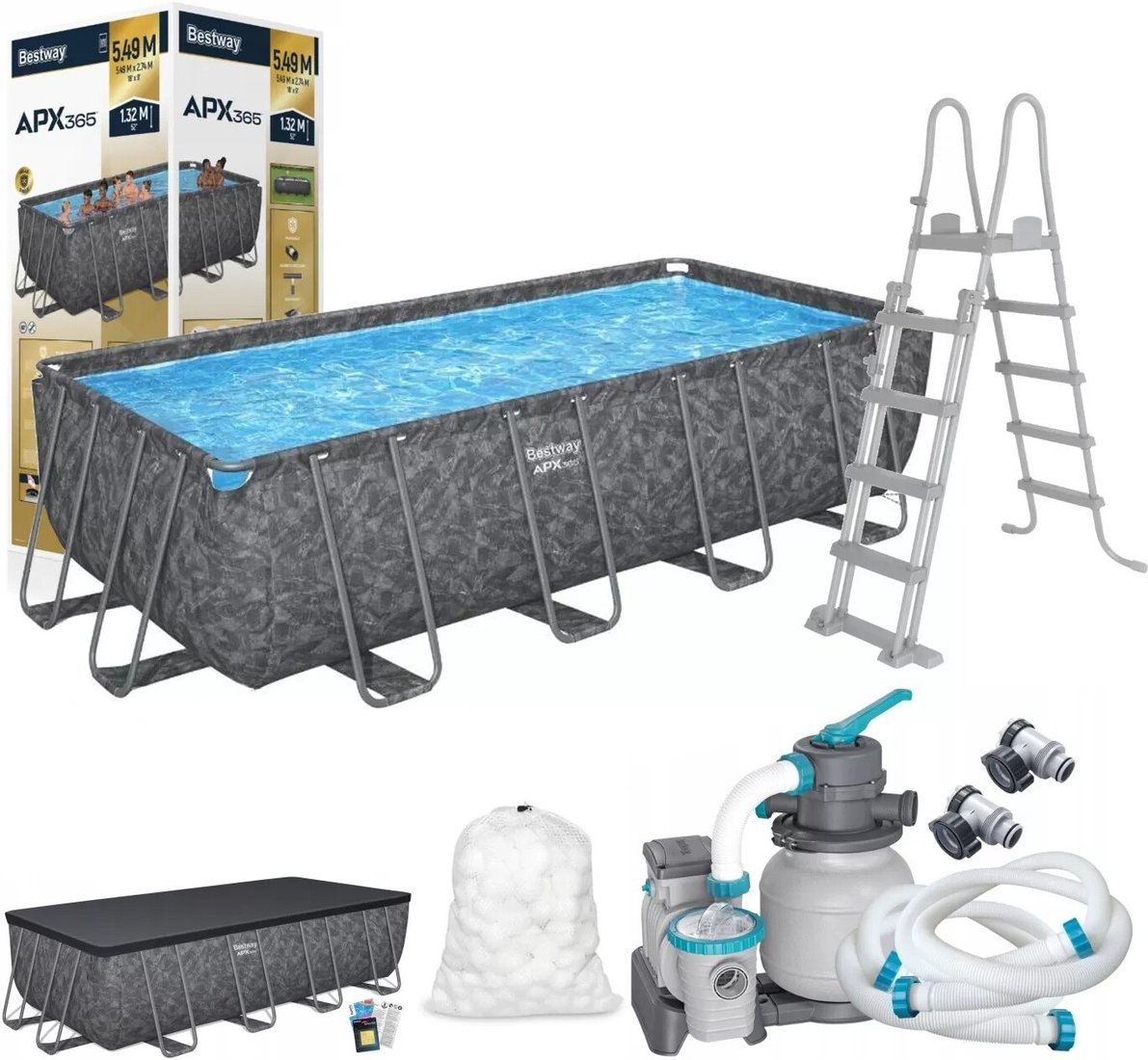 

Каркасный бассейн Bestway APX 365 549x274x132 см 561KA