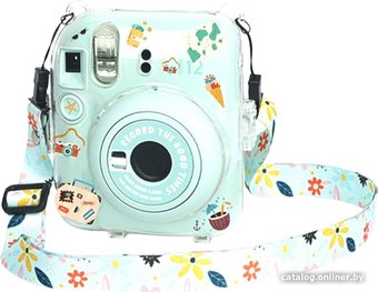 Чехол Sundays для Fujifilm Instax Mini 12 с ремешком (зеленый)