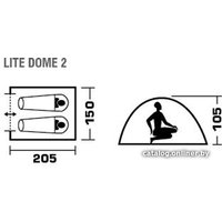 Треккинговая палатка Jungle Camp Lite Dome 2 (зеленый/серый)