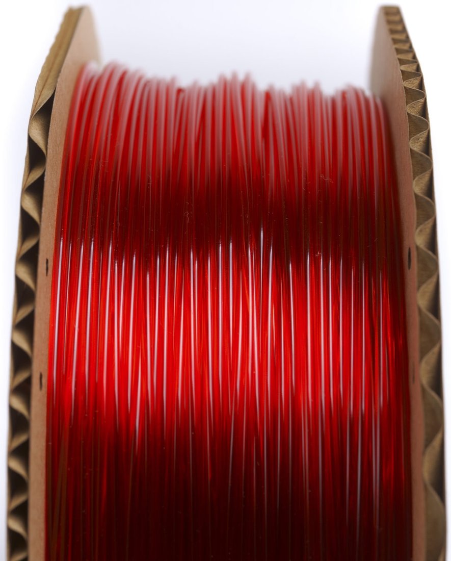 

Пластик SynTech PETG 1.75 мм 1000 г (красный прозрачный)