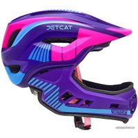 Cпортивный шлем JetCat Fullface Raptor (р. 53-58, pink/purple/blue)
