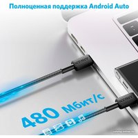 Кабель Anker PowerLine 322 USB Type-C - USB Type-C A81F5G11 (0.9 м, черный)