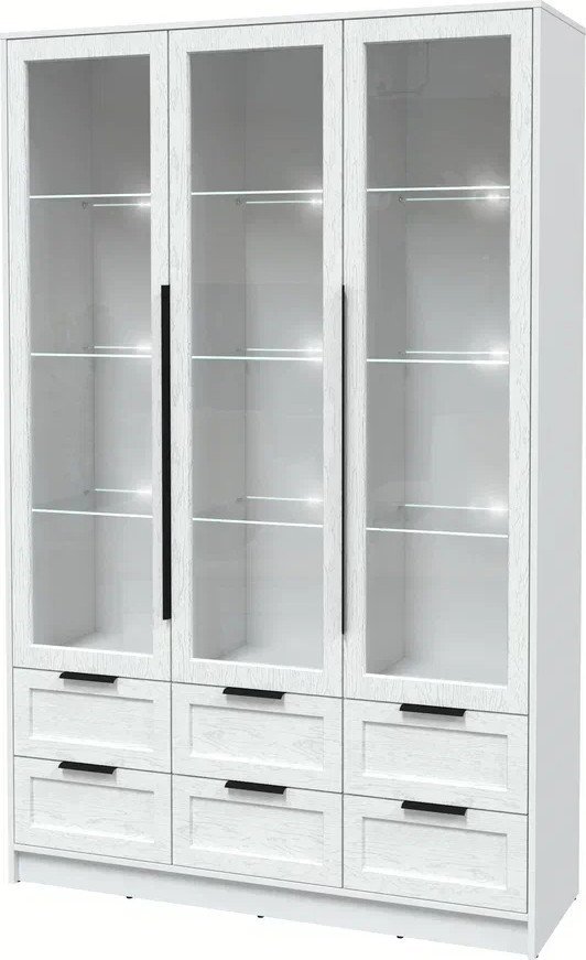 

Шкаф-витрина Интерлиния Концепт Тренд КТ-ШВ3 с подсветкой (белый платинум/дуб полярный)