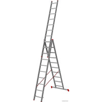 Лестница-стремянка Новая высота NV 123 алюминиевая трёхсекционная 3x10 ступеней в Гомеле