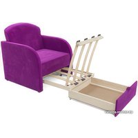 Кресло-кровать Мебель-АРС Малютка (микровельвет, фиолетовый)
