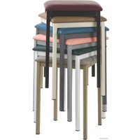 Табурет AMC Comfort 7 Г К4.3 (кожзам, бежевый/графит)