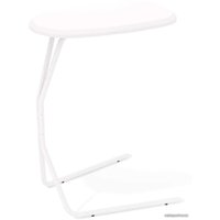 Приставной столик Sheffilton SHT-CT22 (белоснежгная шагрень/белый муар)