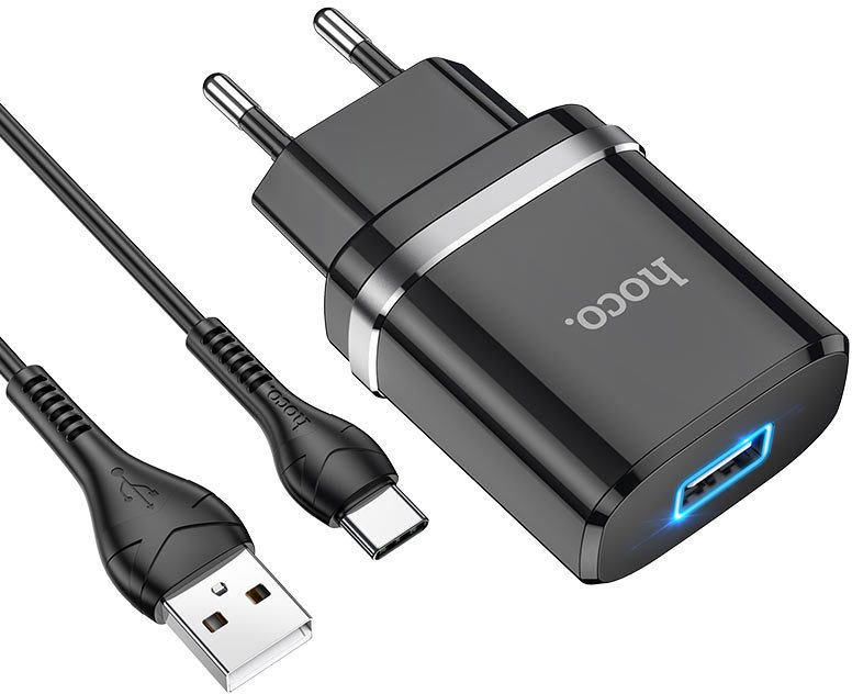 

Сетевое зарядное Hoco N1 USB Type-C (черный)