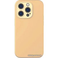 Чехол для телефона Baseus Liquid Silica Gel Case для iPhone 14 Pro (оранжевый)