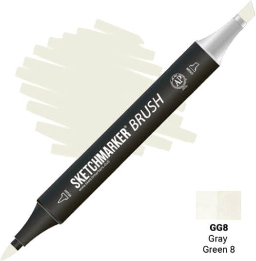 

Маркер художественный Sketchmarker Brush Двусторонний GG8 SMB-GG8 (серый/зеленый 8)