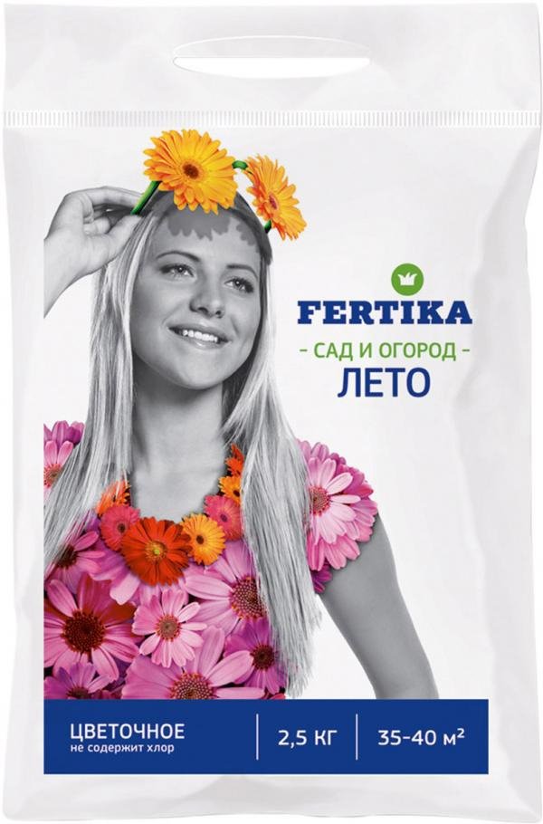 

Удобрение Fertika Цветочное NPK 17,7:9,4:11,2+микро лето 2.5 кг
