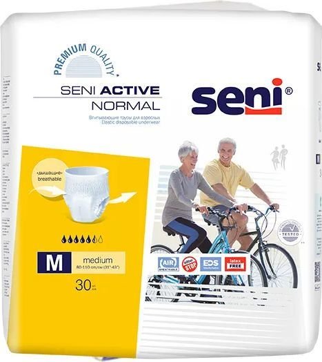 

Трусы-подгузники для взрослых Seni Active Normal M (30 шт)