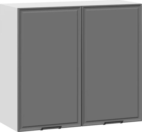 

Шкаф навесной Трия Белладжио 1ВВ8 с двумя дверьми (белый/софт графит)