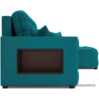 Угловой диван Мебель-АРС Мадрид правый (бархат сине-зеленый Star Velvet 43 Black Green)