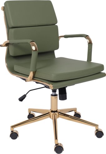Офисное кресло AksHome Indigo LB (зеленый/золотой)