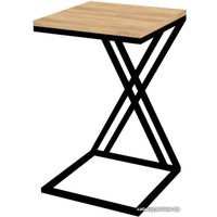 Приставной столик TMB Loft Детройт ЛДСП 400x400 (дуб небраска натуральный)