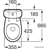 Унитаз напольный Roca Victoria [342399000] (без сиденья)