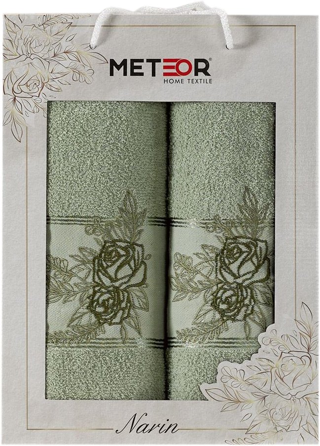 

Набор полотенец Meteor Narin 50x90/70x140 11254 (в коробке, зеленый)