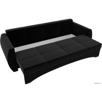 Диван Лига диванов Сатурн 28170 (микровельвет, черный)