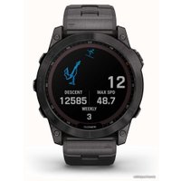 Умные часы Garmin Fenix 7X Sapphire Solar (серый карбон/серый карбон титан)