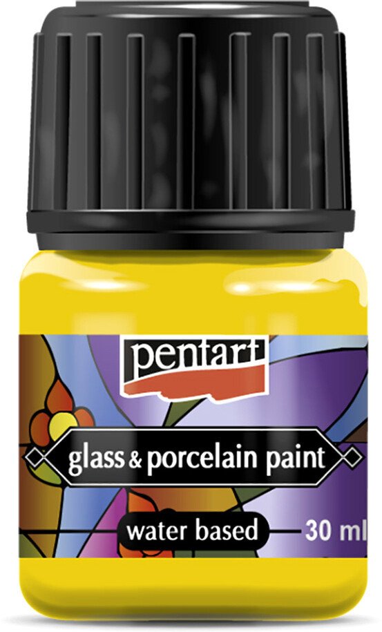 

Краска для стекла и керамики Pentart Glass&Porcelain 30 мл (желтый)