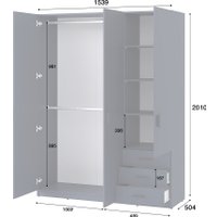 Шкаф распашной Involux Престон 226H052 (ночное небо)