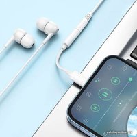 Адаптер Hoco LS34 3.5 мм - Lightning (0.12 м, белый)