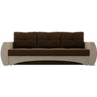 Диван Лига диванов Сатурн 101026 (микровельвет, коричневый/бежевый)