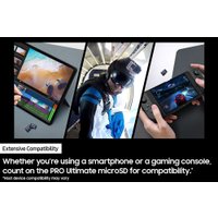 Карта памяти Samsung PRO Ultimate microSDXC 128GB (с кардридером)