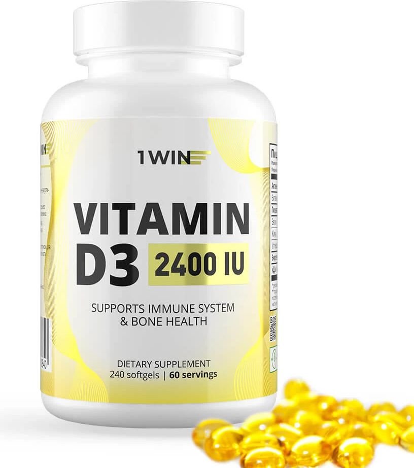 

Витамины, минералы 1WIN Vitamin D3 2400 ME (240 капсул)