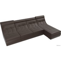 Модульный диван Лига диванов Холидей люкс 105574 (экокожа, коричневый)