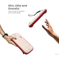 Чехол для приставки Tomtoc FancyCase G05 Slim для Nintendo Switch/Nintendo Switch OLED (белый/красный)