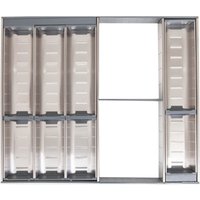 Лоток для столовых приборов AKS 60/400 шуфлядный металлический Organizer нержавеющая сталь (373*564*65)