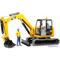 Экскаватор Bruder Cat Mini Excavator with worker 02466