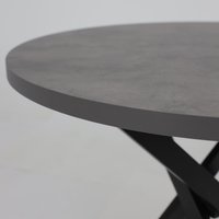 Кухонный стол Аврора Рига D950 (ароза реликтовая/черный)