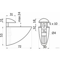 Полкодержатель AKS PELIKAN средний сатин